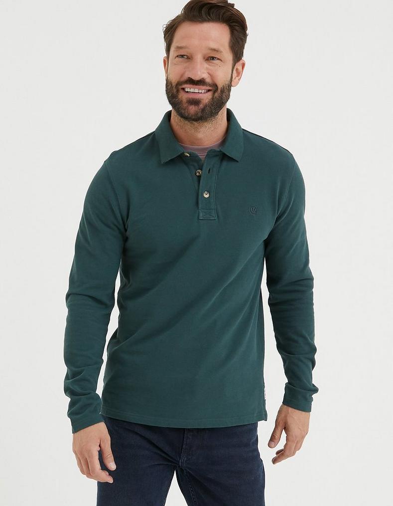 Long Sleeve Organic Pique Polo
