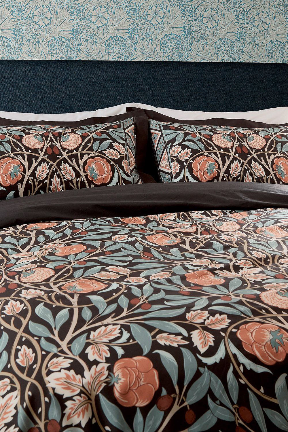 Morris & Co Olive & Rose' Cotton Duvet Cover Set