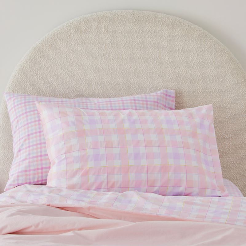 Cameron Check Pink Quilt Cover Set
