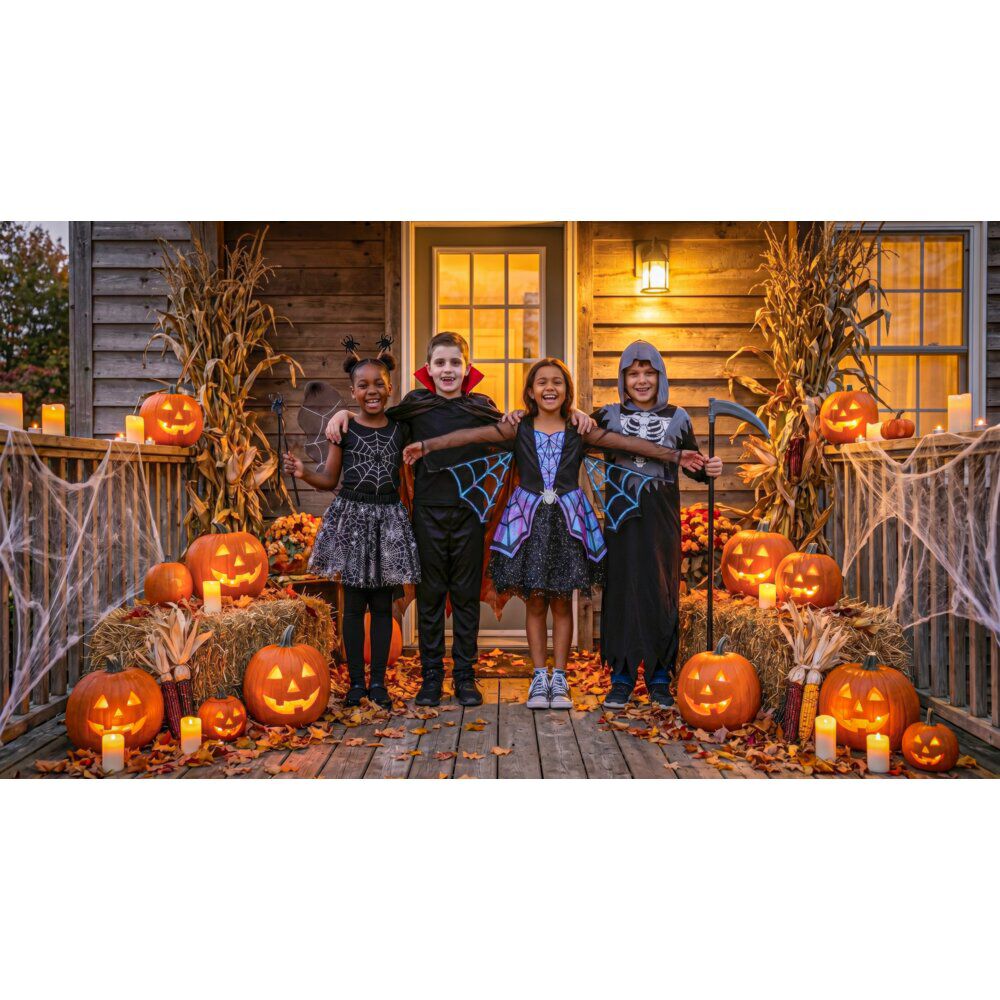 Déguisement enfant fille Halloween araignée 2 pièces noir taille unique