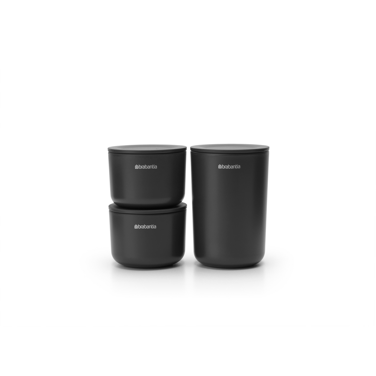 Brabantia Opbergbakjes, set van 3 - Dark Grey