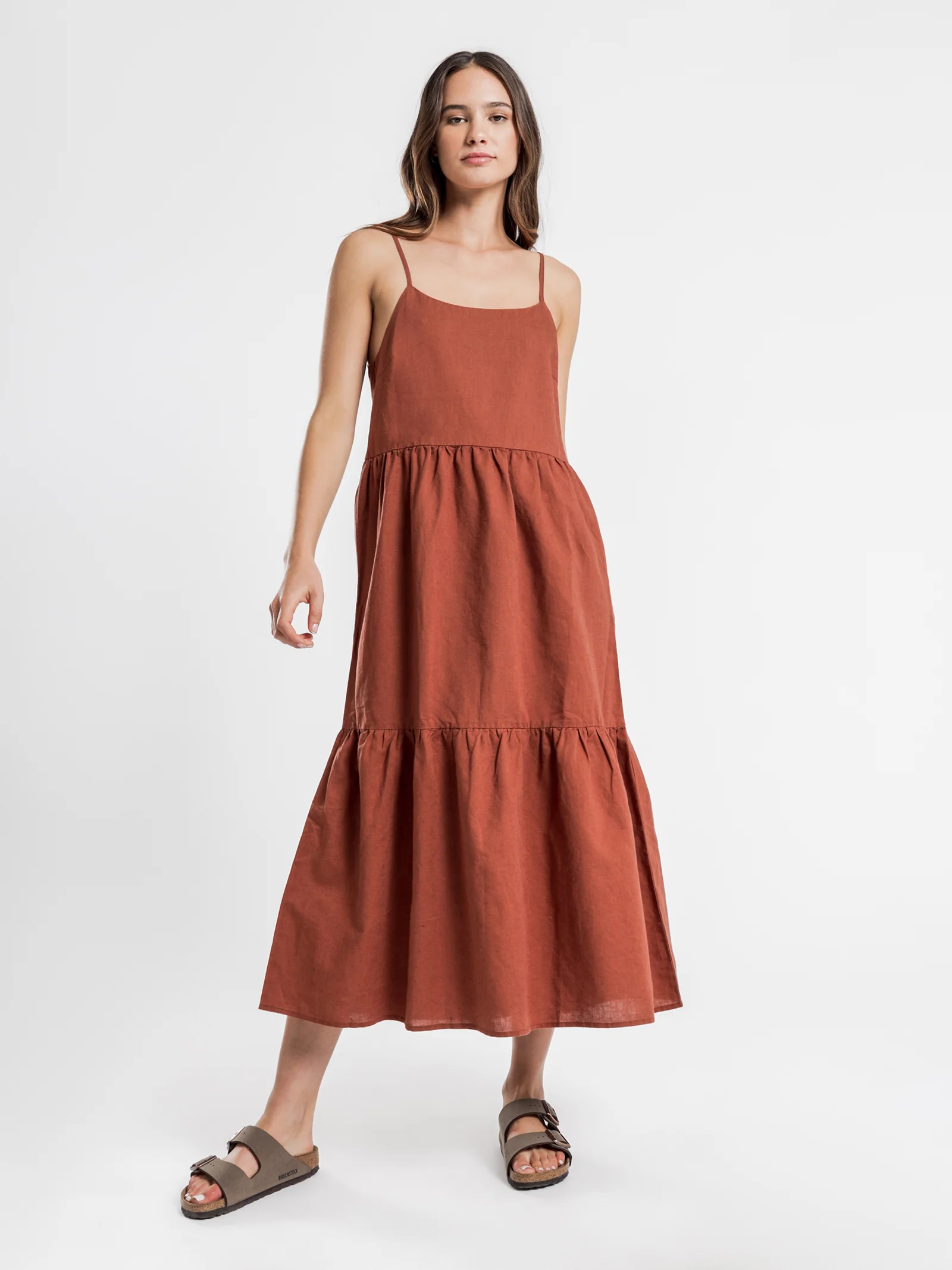 Miles linen Midi Dress