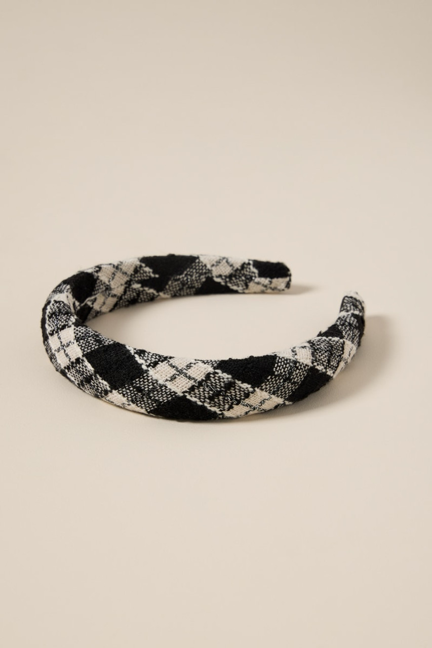 Barbara Puffy Plaid Headband
