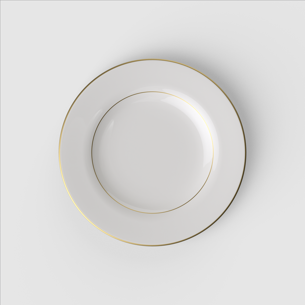 Anmut Appetizer/ Bread Plate - White, 6.5'', Premium Bone Porcelain