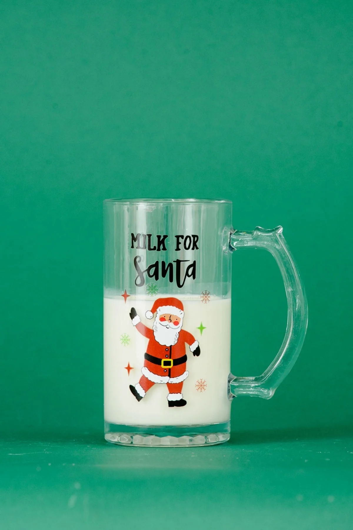 Festive Santa Glass Mug