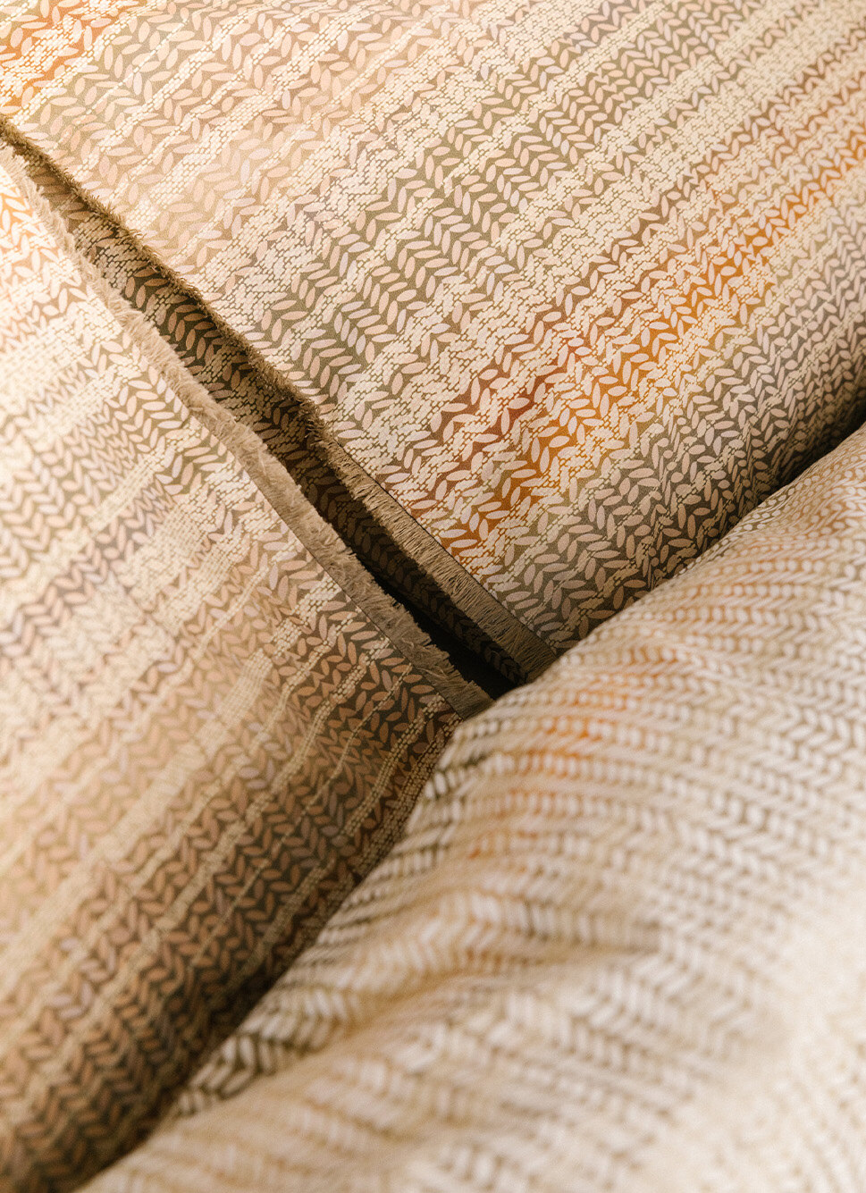 LOT DE 2 TAIES D'OREILLER EN PERCALE LAVÉE TAIGA MULTICOLORE