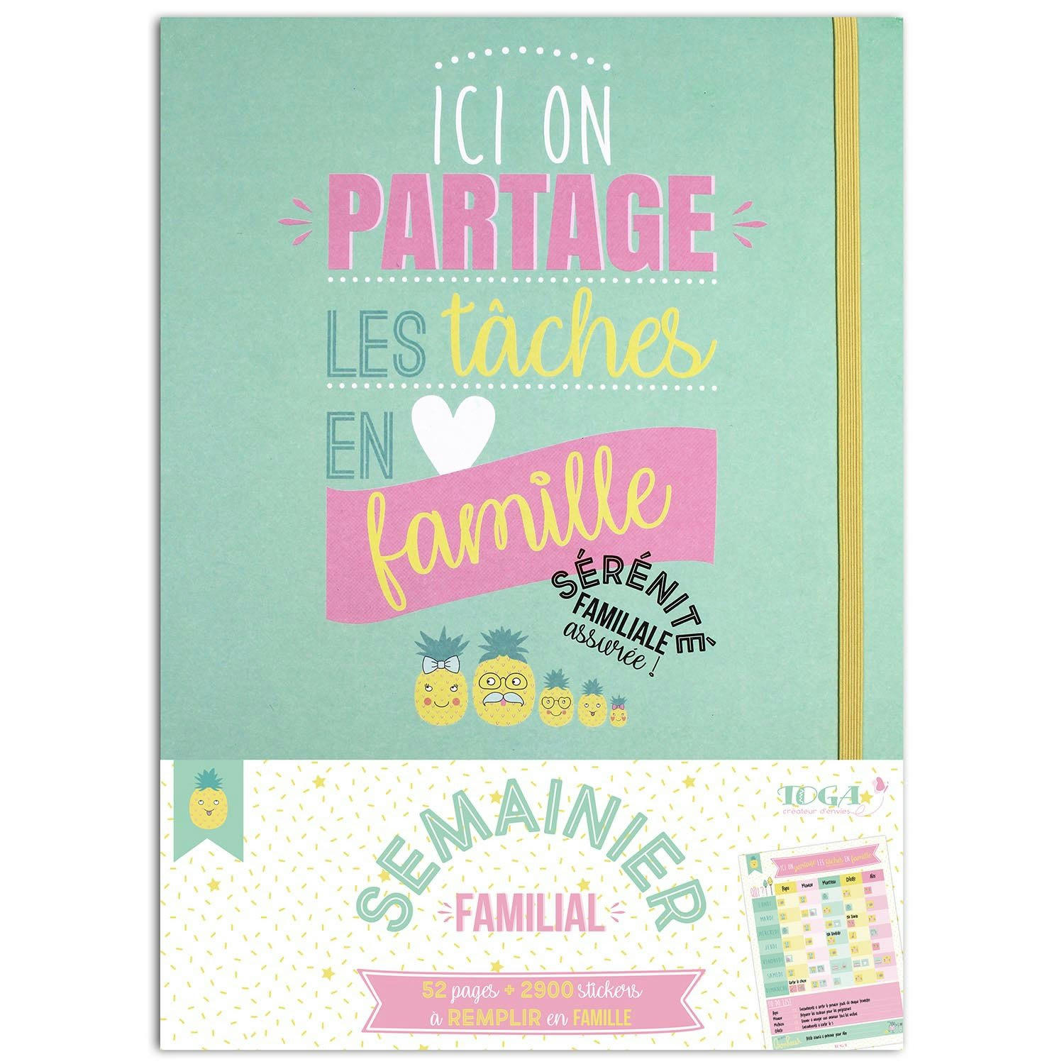 - Kit de papeterie Semainier familial
