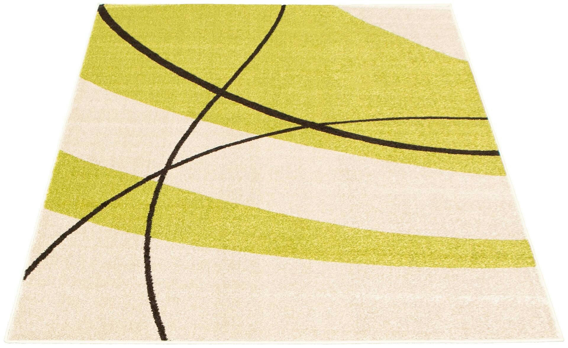 ECARPET Cosi Indoor Abstract Area Rug, Cream/Green, Assorted Sizes