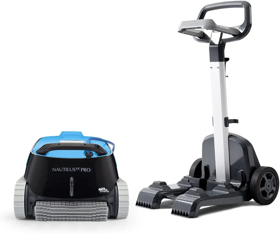 Robotic Pool Vacuum Cleaner All Pools up to 33 FT - Wall Climbing Scrubber Brush(Nautilus CC Pro with Caddy)
