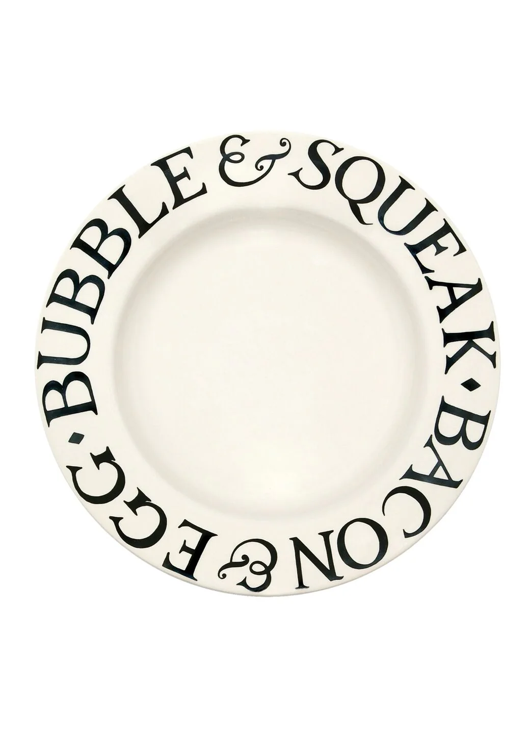 Seconds Black Toast Bacon & Eggs Large Dinner Plate, 10.5 Inch