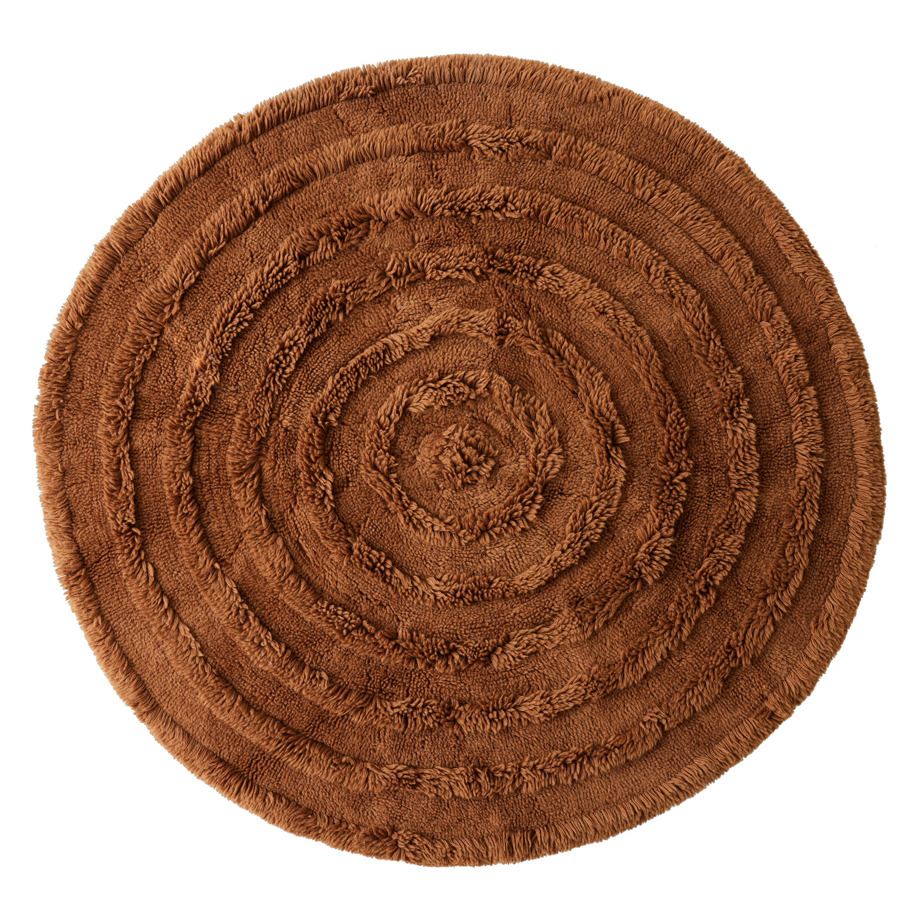 HKliving Round Woolen Vloerkleed Ø 150 cm - Mahogany