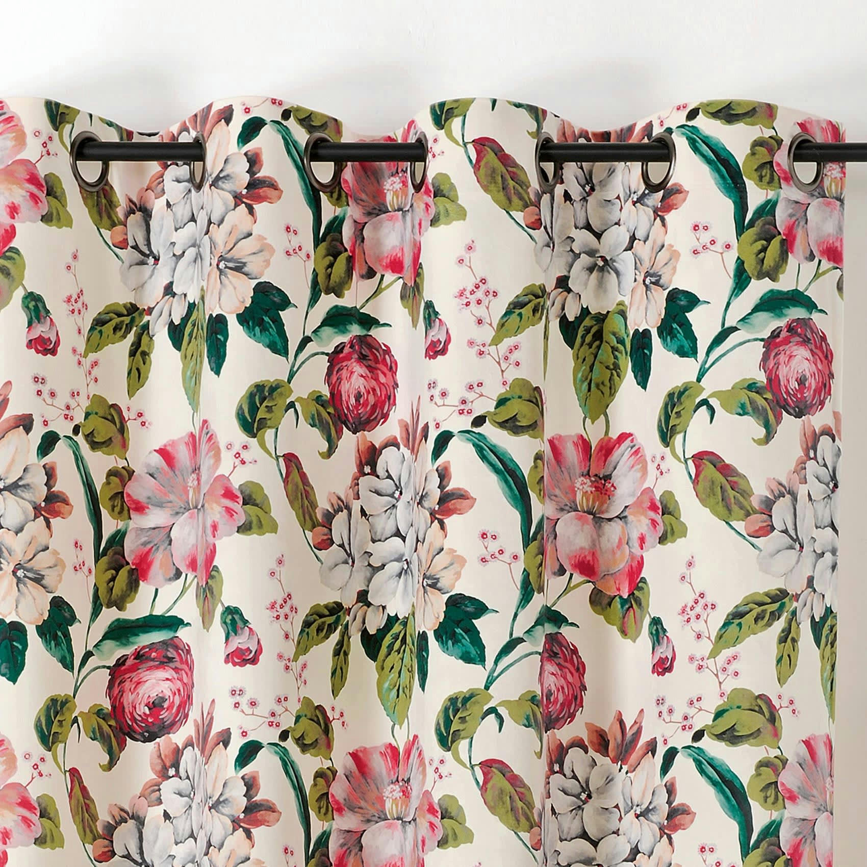 - Rideau tamisant cottage polyester ecru 145x240 cm