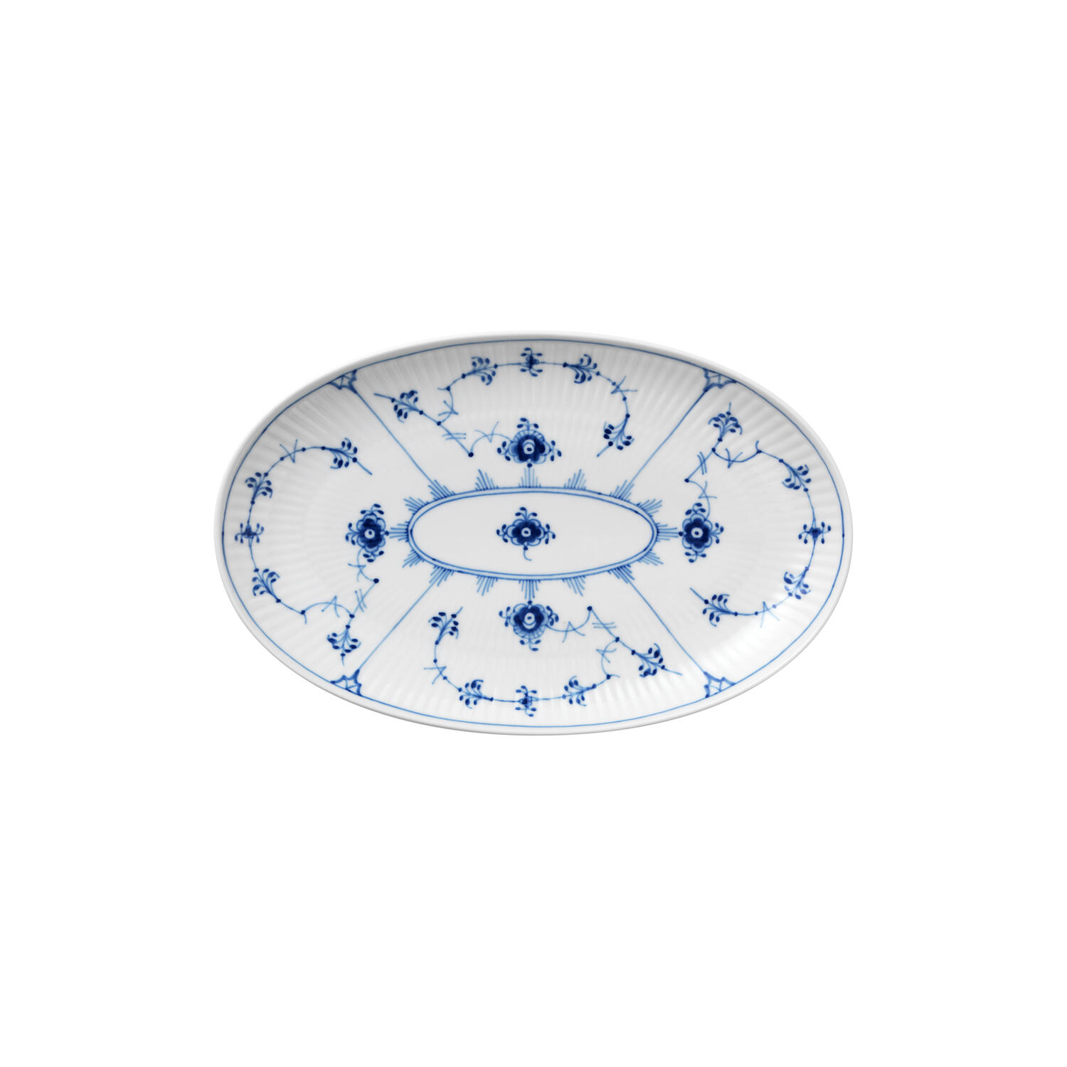Musselmalet Riflet asiet 23,5 cm