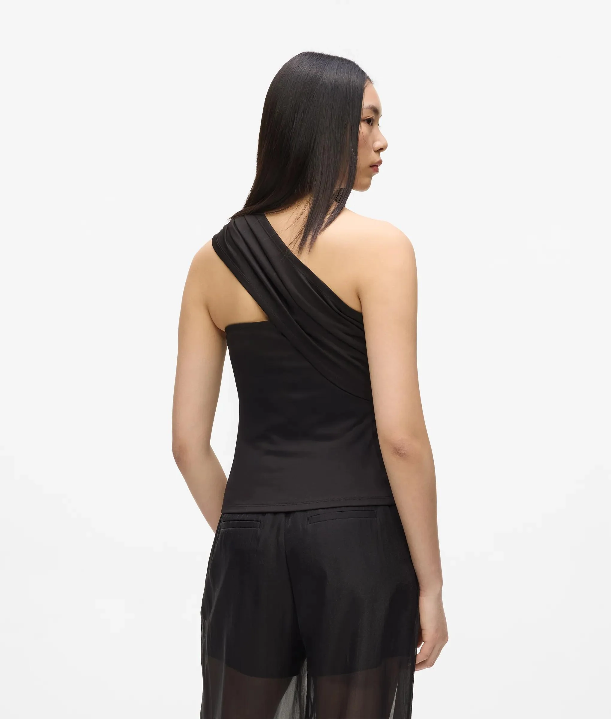 T-shirt drapé asymétrique