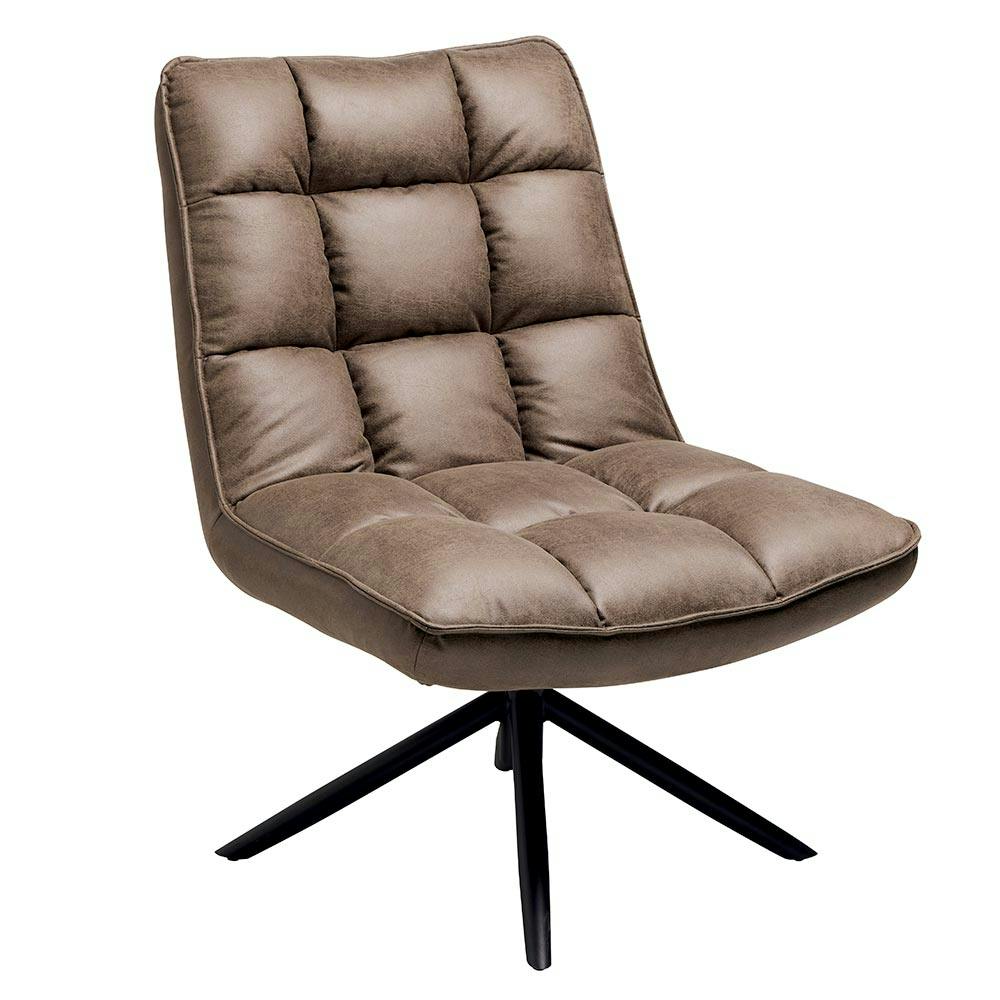 Fauteuil pivotant marron - confort salon KERALA