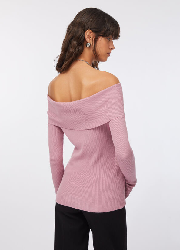 Maglia con scollo bardot