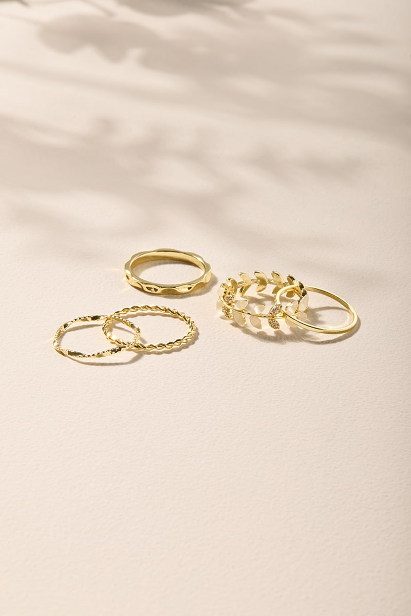 Maria Mixed Style Ring Set