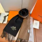 Hermes Double-faced lambswool scarf