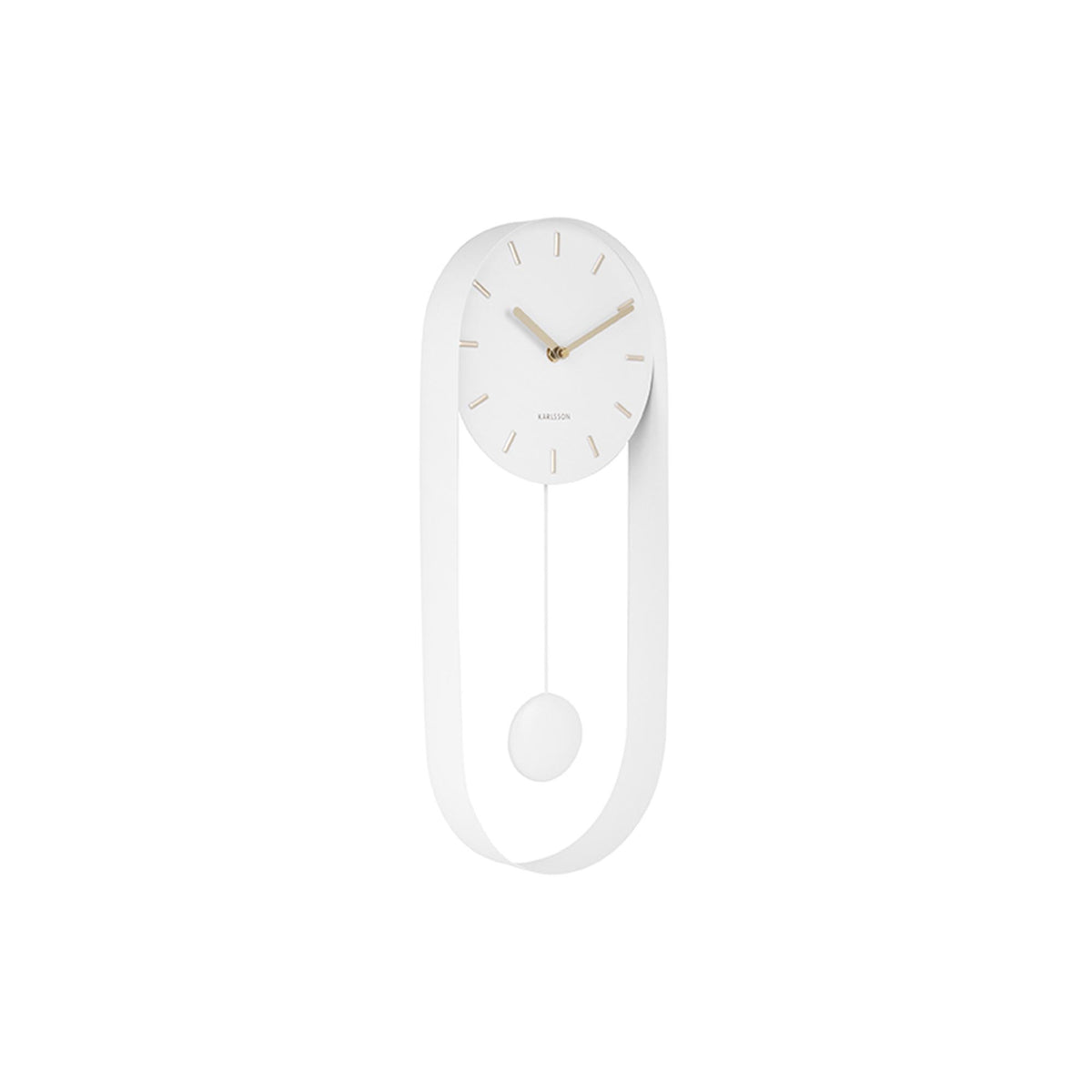 Karlsson wandklok Pendulum Charm - wit - 4.8x20x50cm