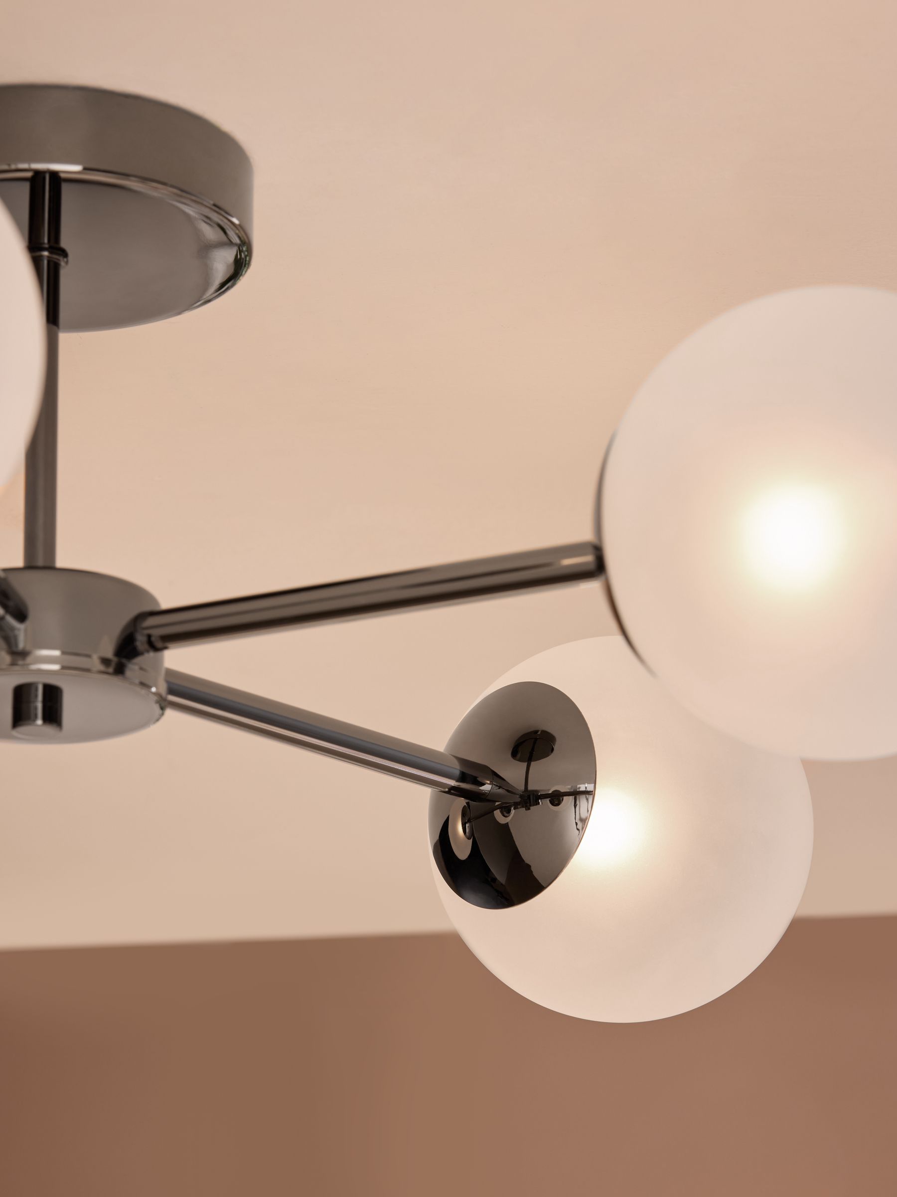 Globe 5 Light Flush Ceiling in Chrome