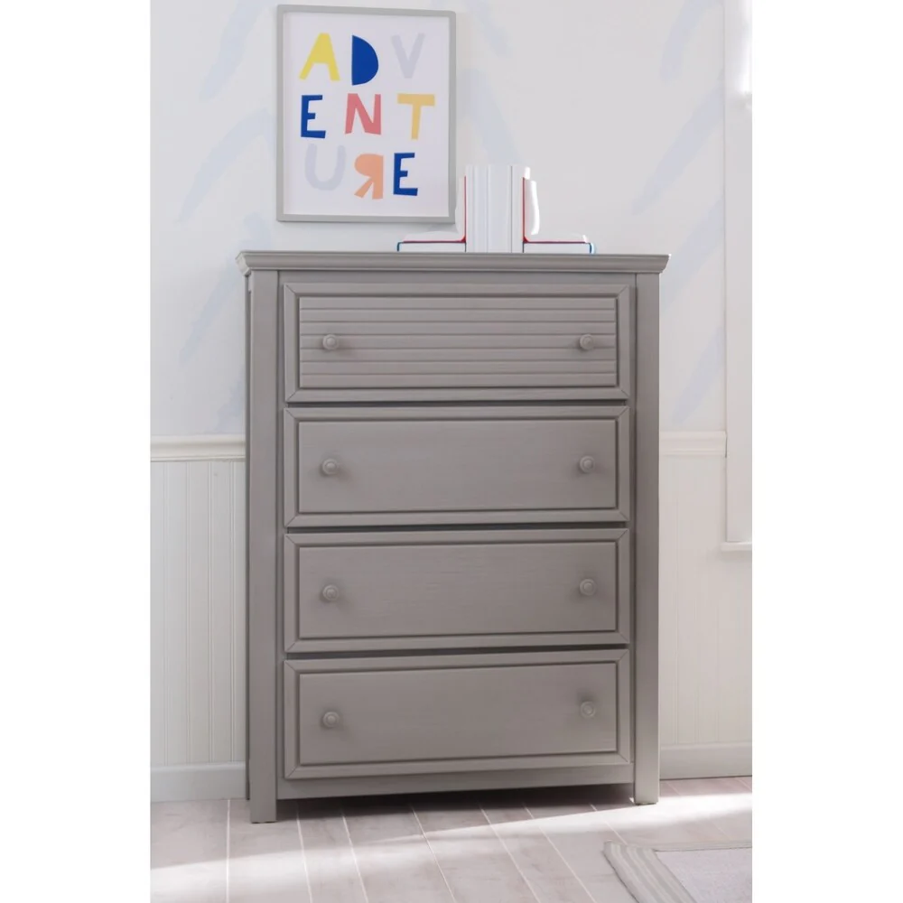 Simmons Kids Oakmont 4 Drawer Chest, Rustic Bianca