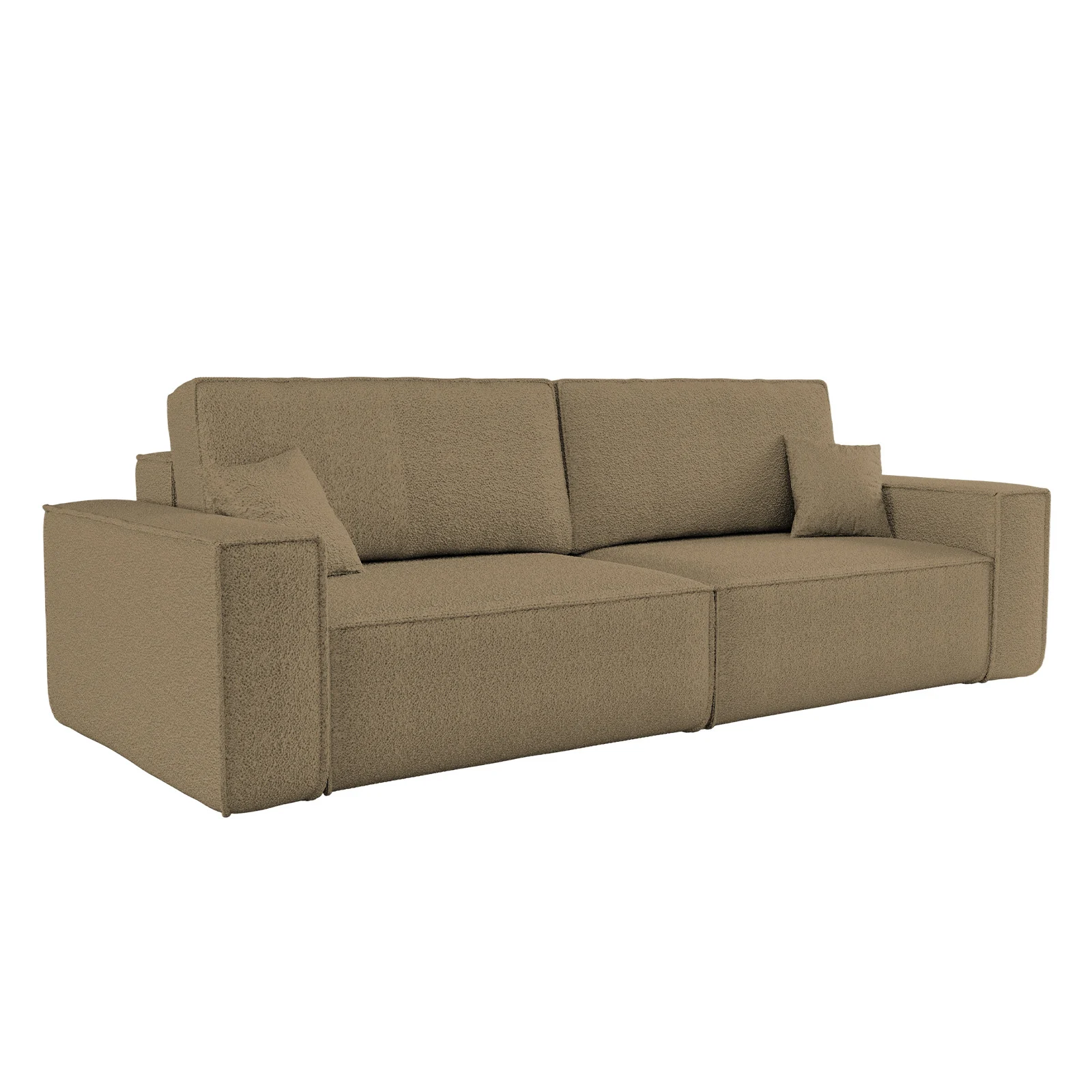 Sofa z funkcją spania BEST tkanina Quelle Jasnobrązowy