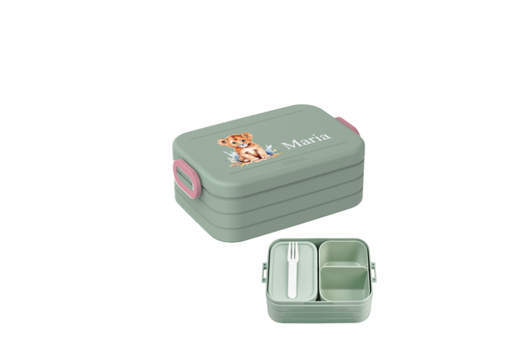 Ontwerp je eigen bento lunchbox Take a Break midi - Leeuwtje