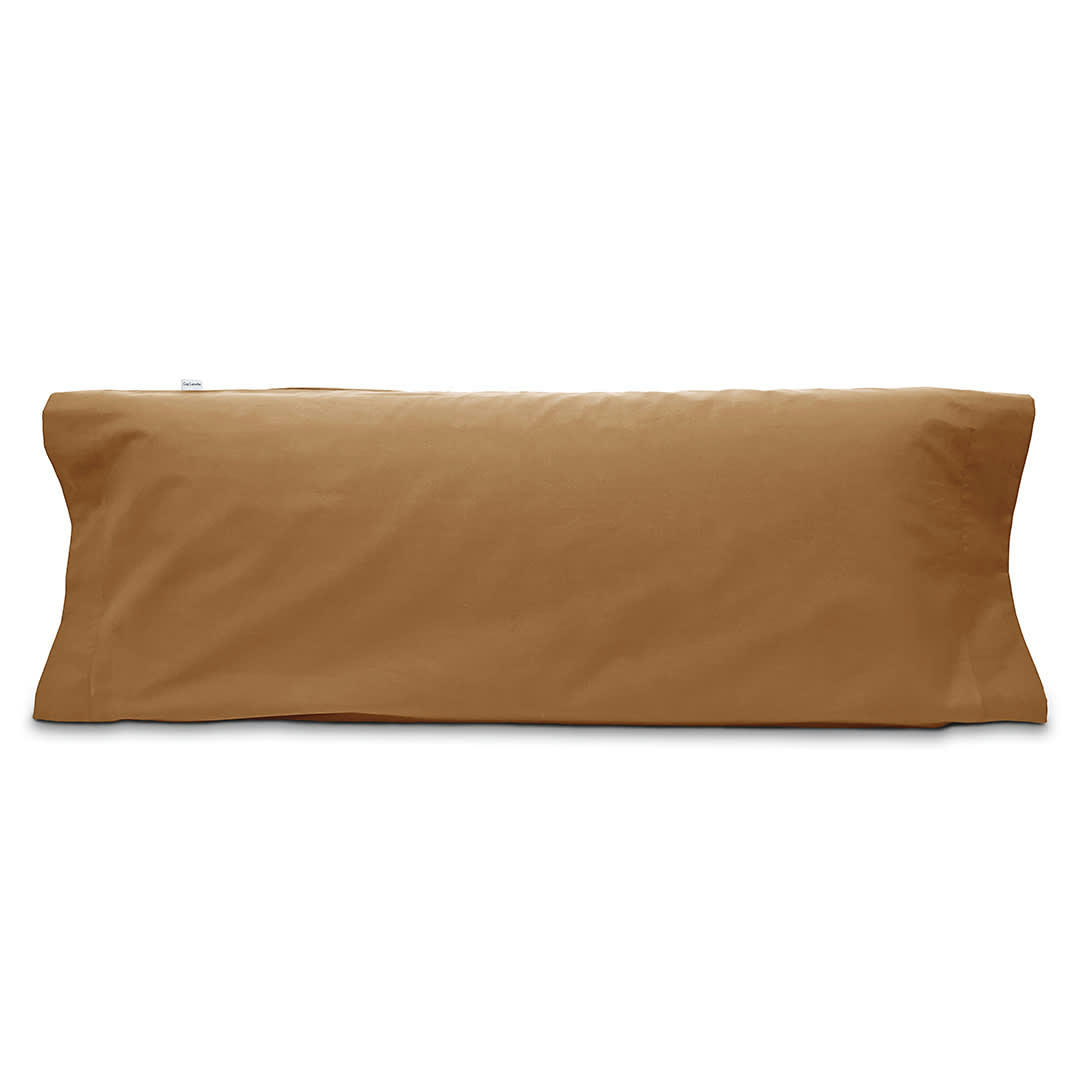 PURE TO - Taie d'oreiller en percale de coton 45x110 cm marron
