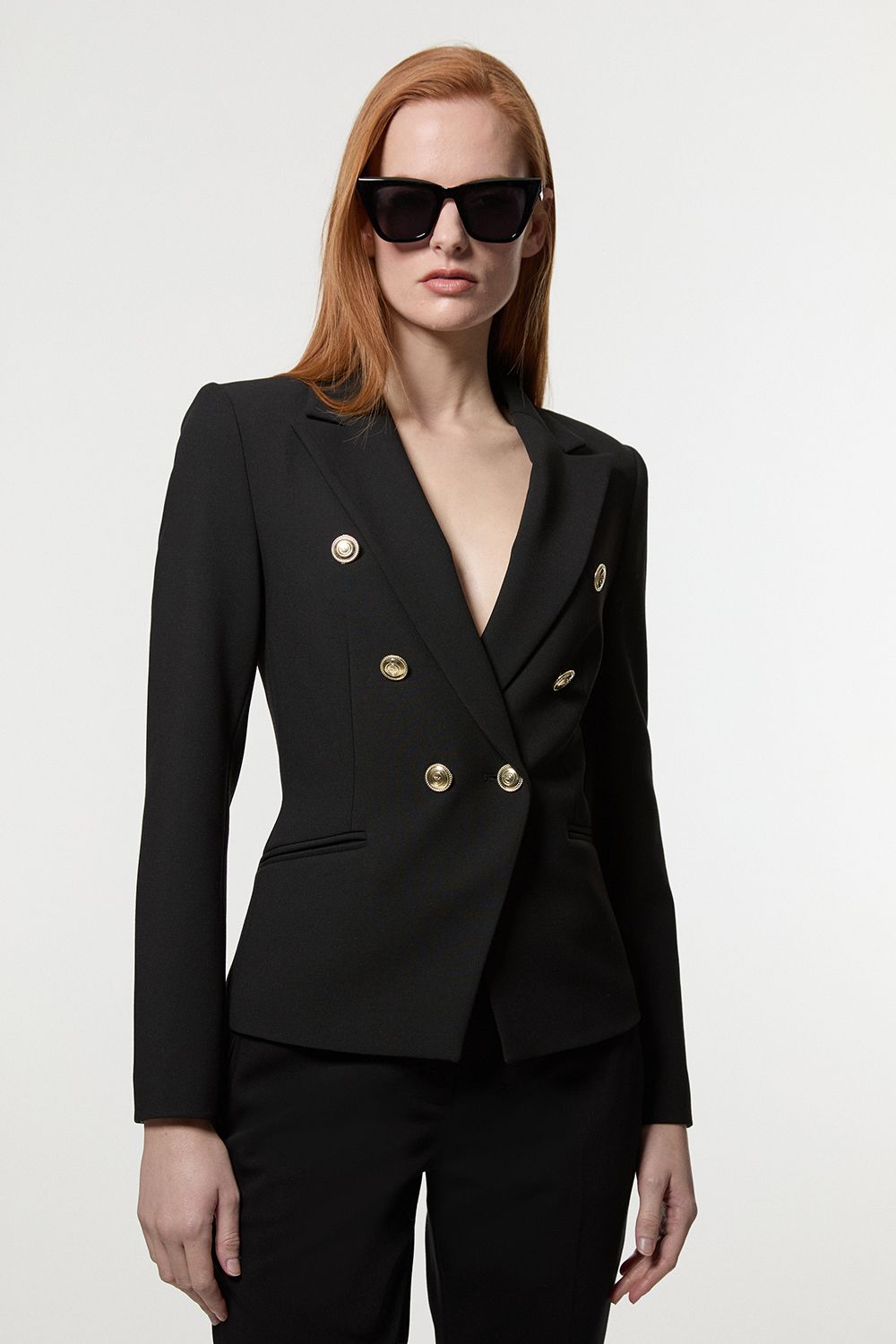 KarenMillen Forever Petite Tailored Button Military Blazer