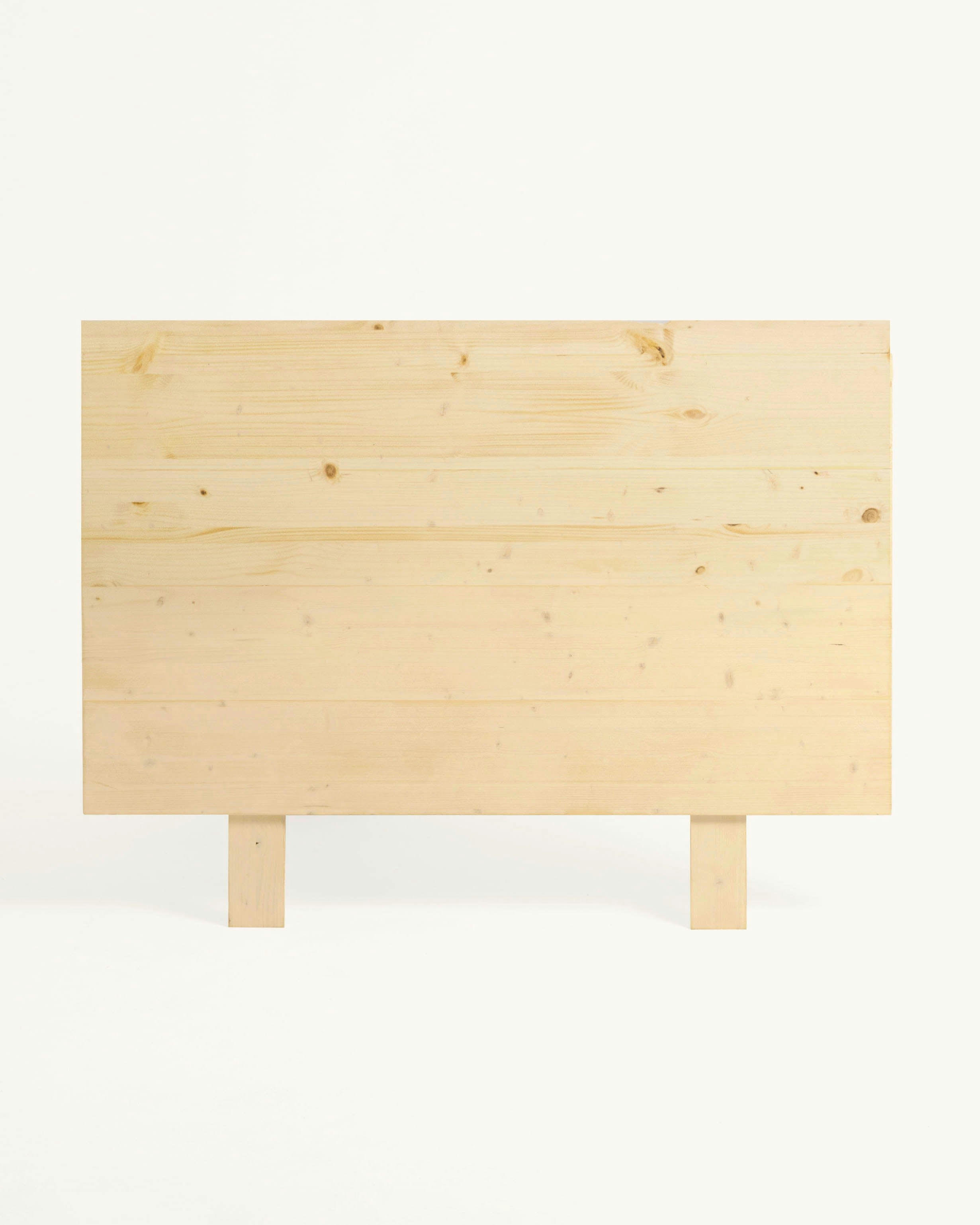 NALA - Tête de lit en bois d'épicéa de couleur beige pour lit 150 cm