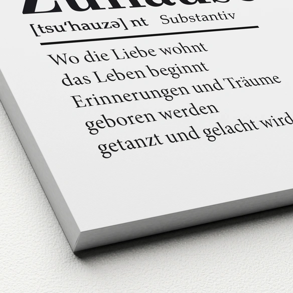 Keilrahmenbild »Zuhause«, Rahmen: Holzwerkstoff, natur