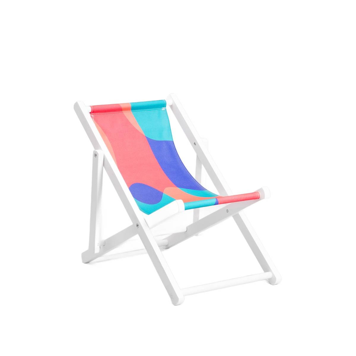 Leżak COLOR FIESTA drewniany mini biały 42x58,5x52,5 HOMLA