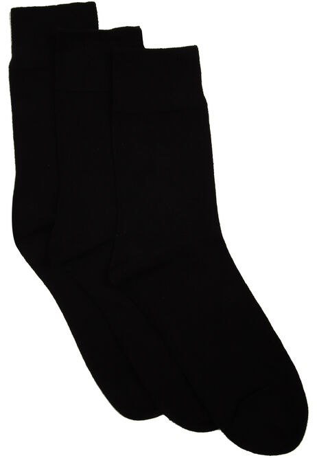 Mens 3pk Black Soft Top Ankle Socks
