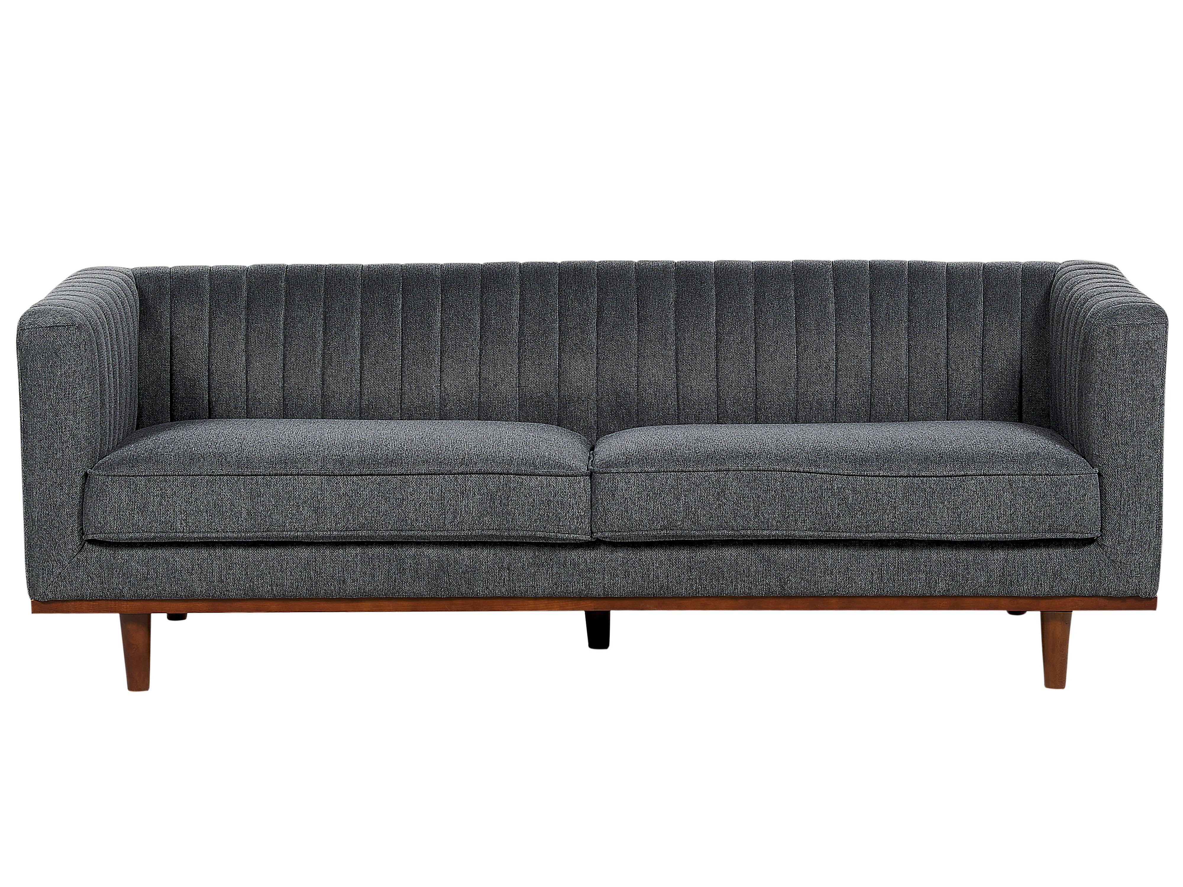 Sofa 3 Seater SKAULE Fabric Dark Grey