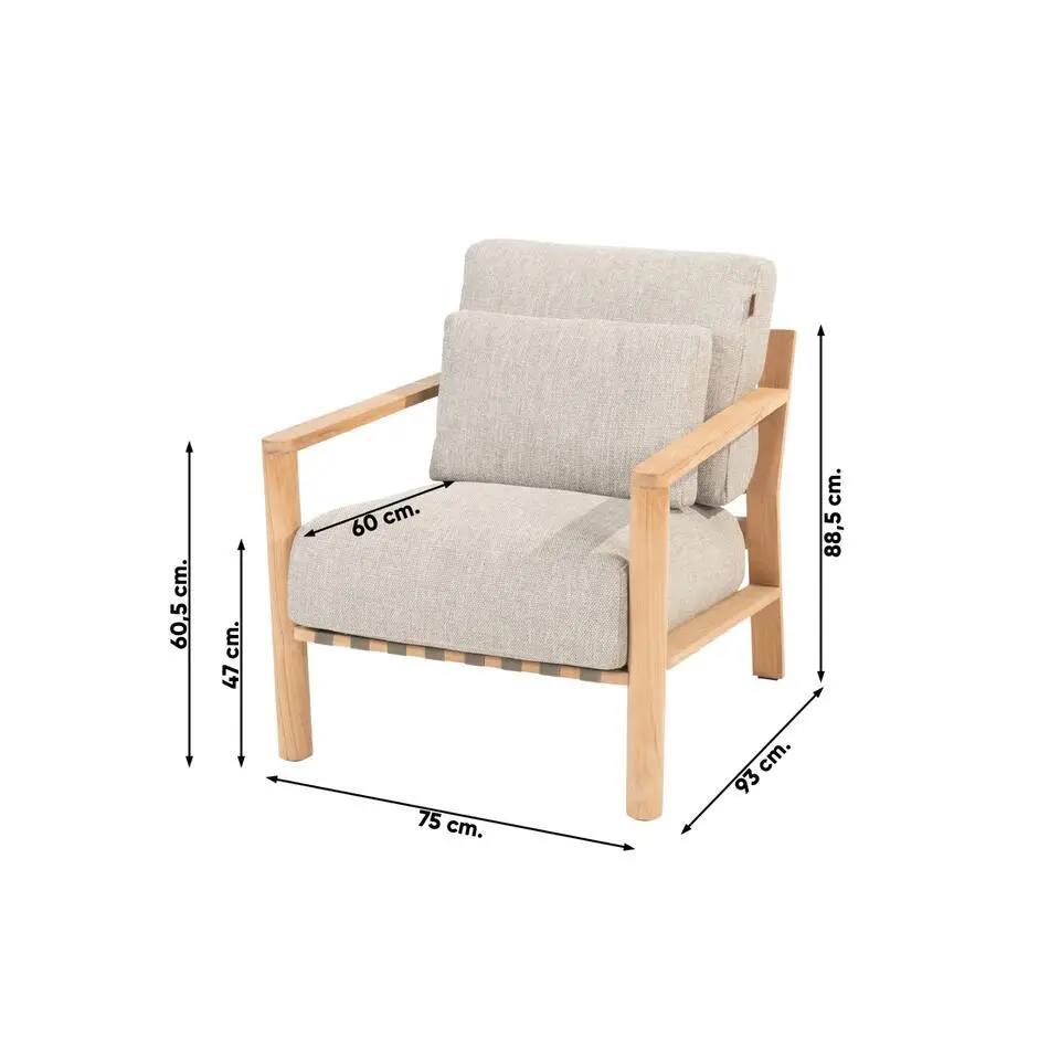 4 Seasons Lucas loungestoel(1 stuk)