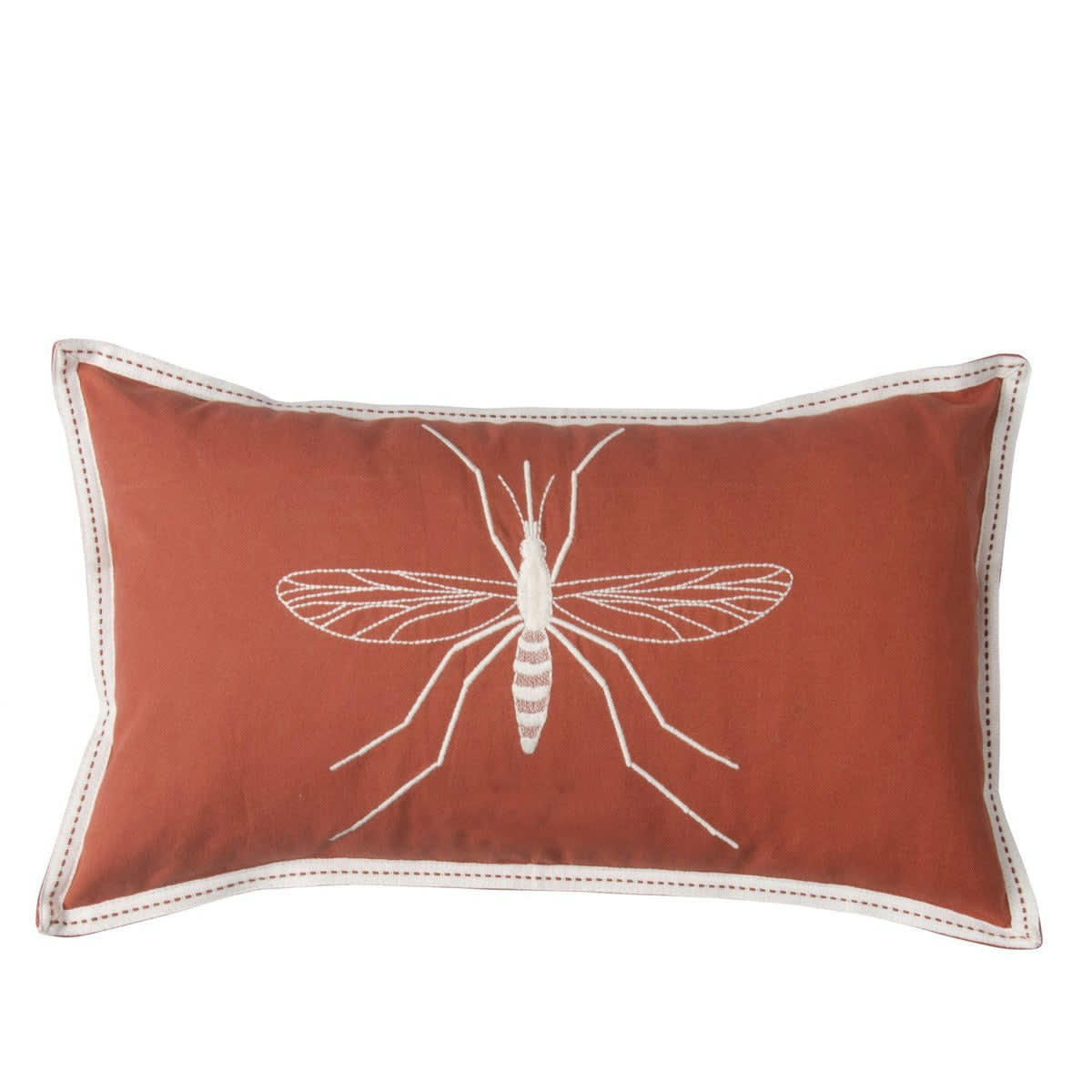 MOSQUITO - Housse de coussin coton  50x30 terracotta