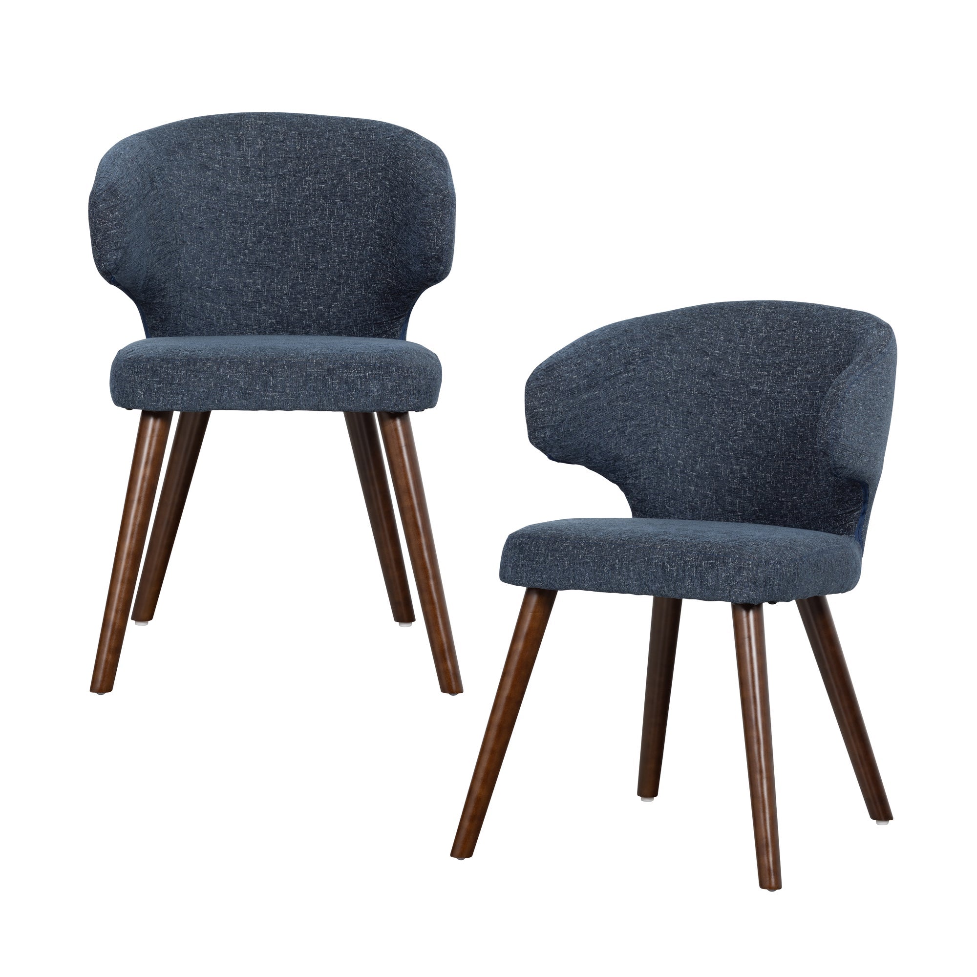 vtwonen eetkamerstoelen Cape - Stof - Blauw - Set van 2