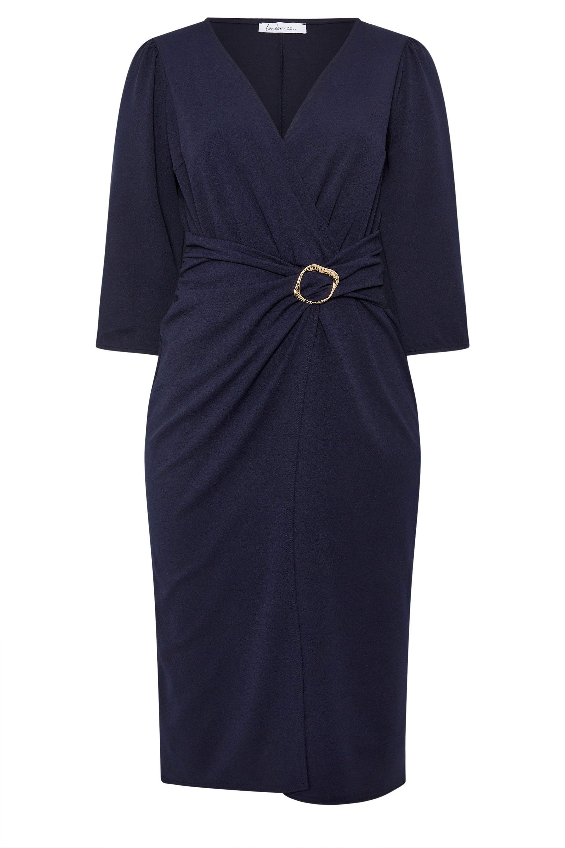 Yours Buckle Wrap Midi Dress