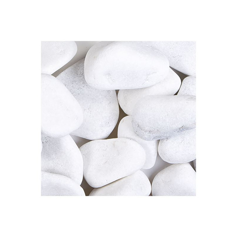 Gravier Carrara en marbre blanc 60-100 mm 20 kg COBO GARDEN