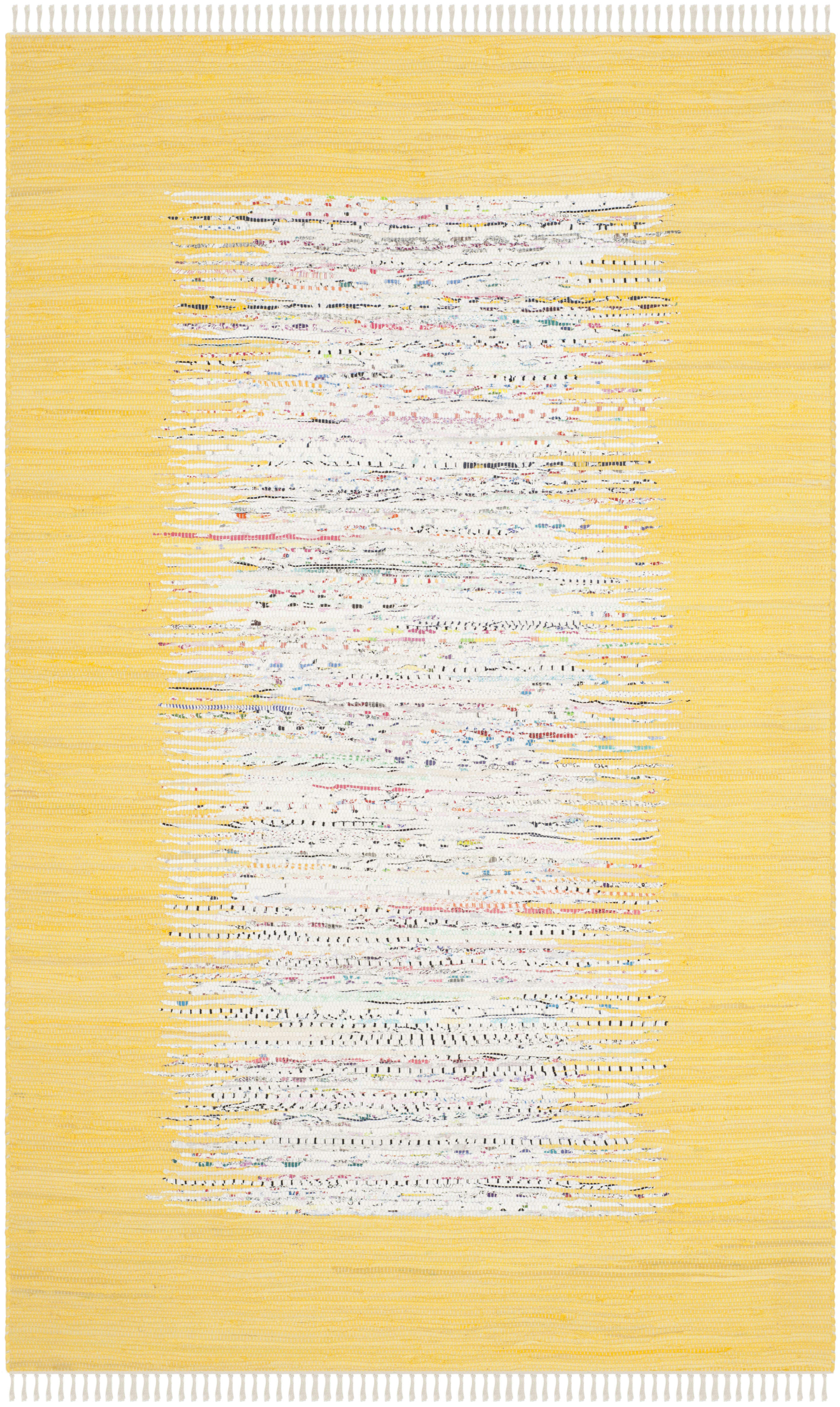 MONTAUK - Tapis de salon interieur en ivoire & jaune, 152 x 244 cm