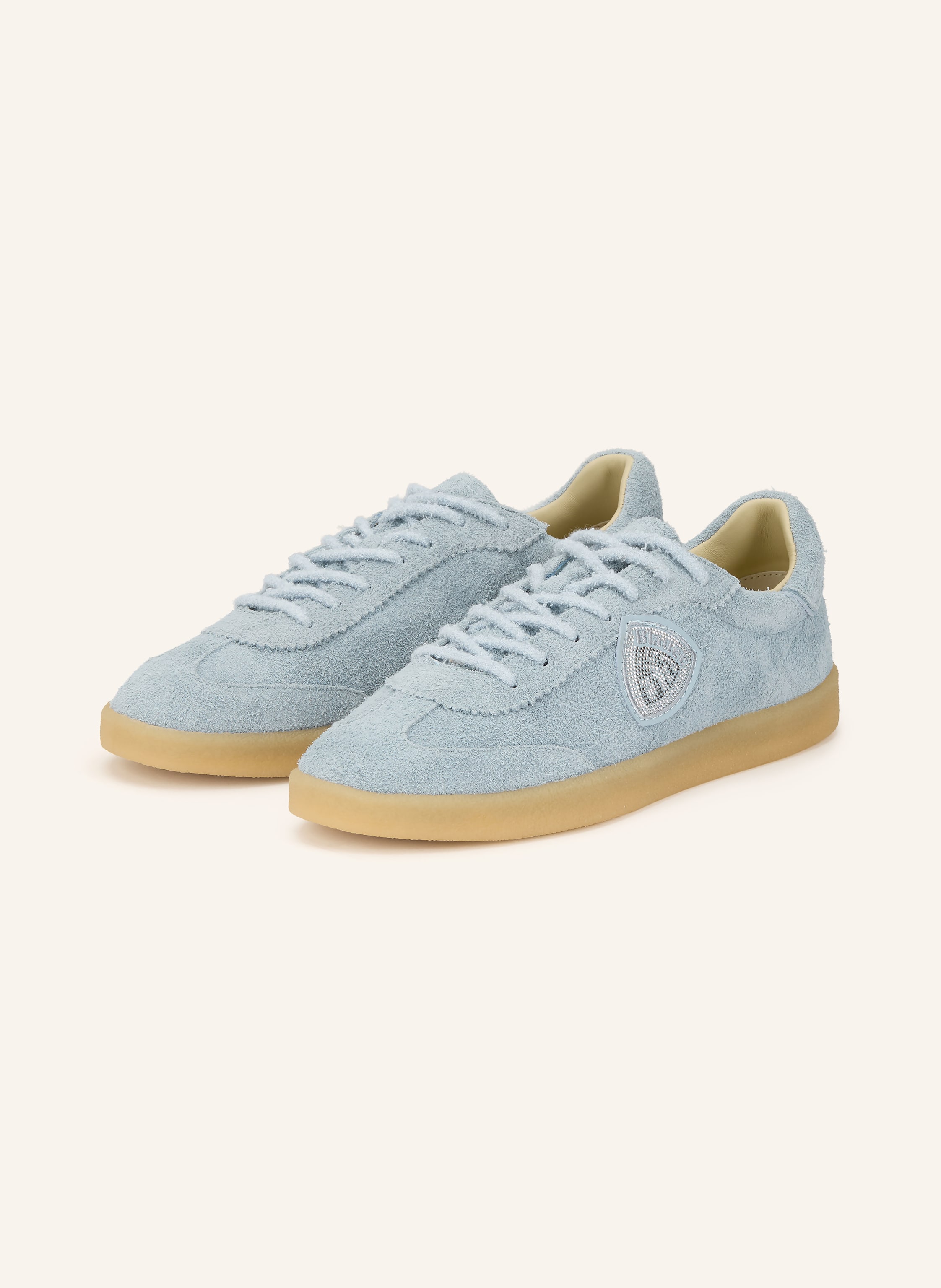 Blauer Sneaker AURORA mit Schmucksteinen