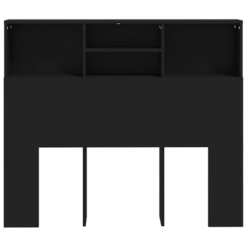 NNEVL Headboard Cabinet Black 120x19x103.5 cm