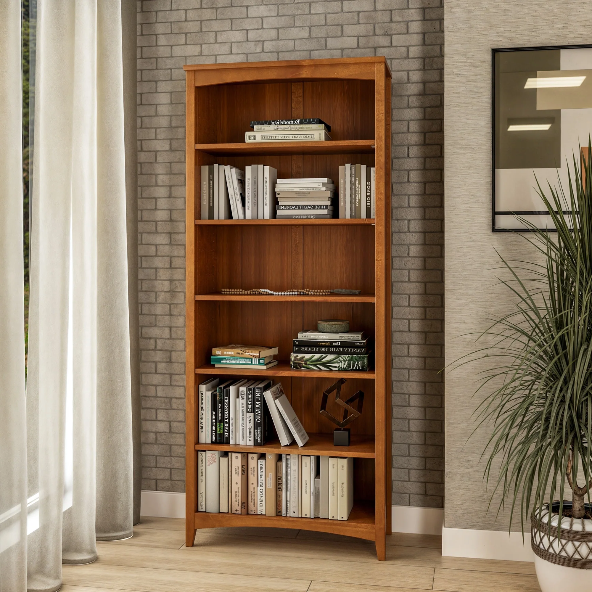 Shaker Style Bookcase - 72H