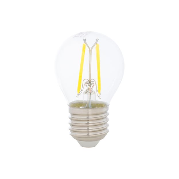 LÂMPADA LED FILAMENTO COLOR BOLINHA AMARELA G45 4W E27 127 220V TASCHIBRA
