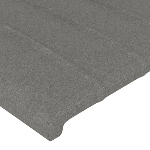 NNEVL Headboard with Ears Dark Grey 163x23x118/128 cm Fabric