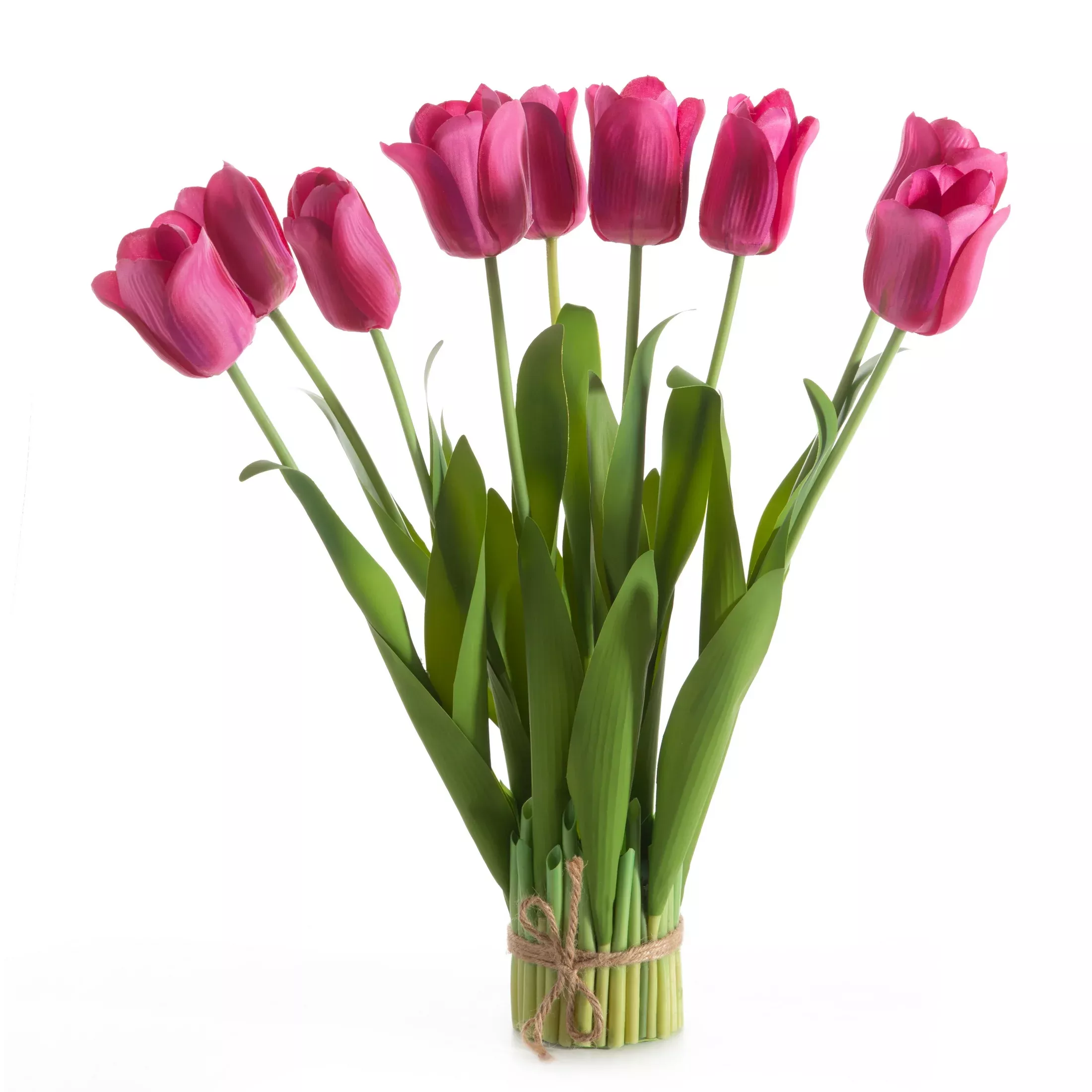 Kwiat sztuczny bukiet tulipanów amarantowy 46 cm