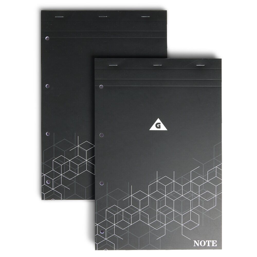 Lot de 2 bloc-notes perforés à grands carreaux A4 - 160 pages