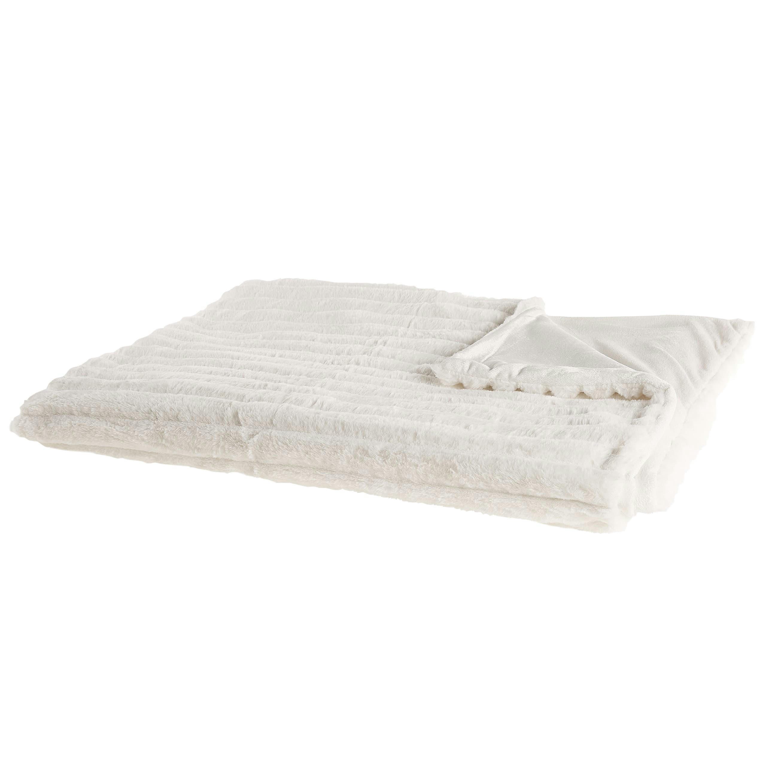 ABTEH - Couverture en polyester blanc 220x180cm