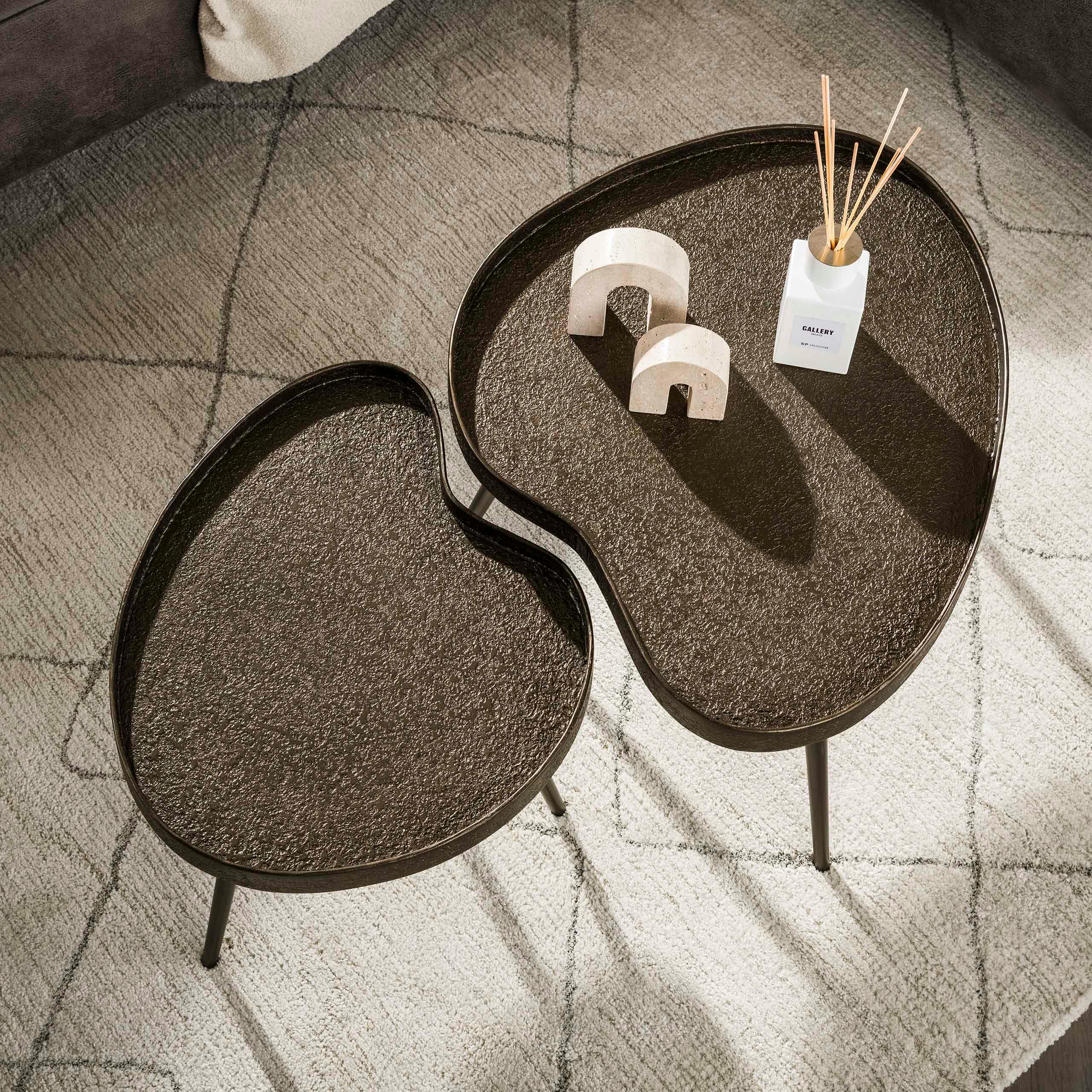 Table de salon vintage forme organique (lot de 2) RALF