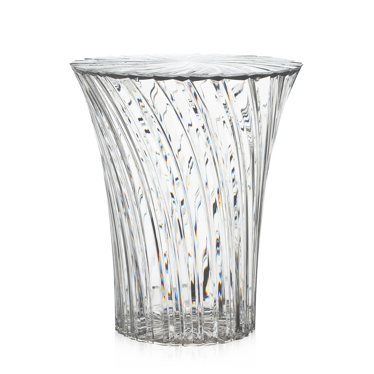 Kartell - Sparkle Hocker, Ø 38 x H 44 cm, glasklar